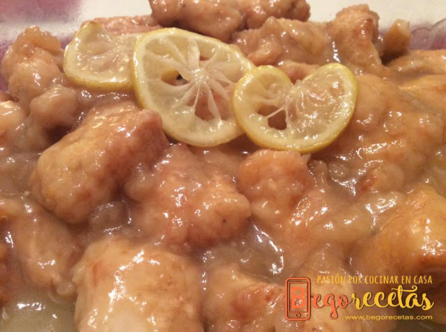 Pollo al limón al estilo chino