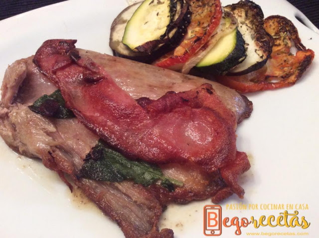 "Saltimbocca" de secreto ibérico "sous vidé"