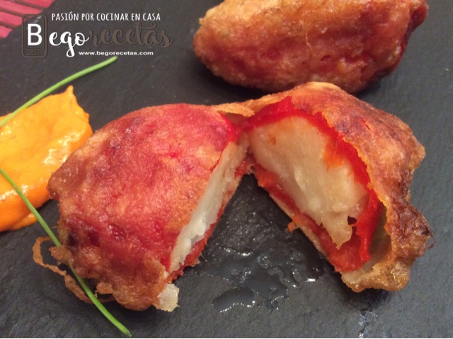 Pimientos del piquillo rellenos de brandada de bacalao