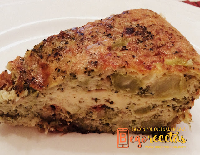 Frittata de brócoli y parmesano