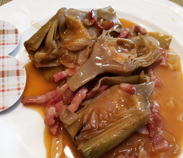 Alcachofas en salsa de pimentón - Ollas GM y Happy Chef