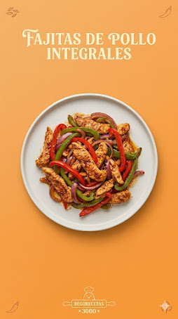 Fajitas de pollo integrales una cena