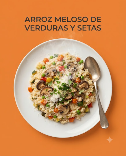 Arroz meloso de verduras y setas