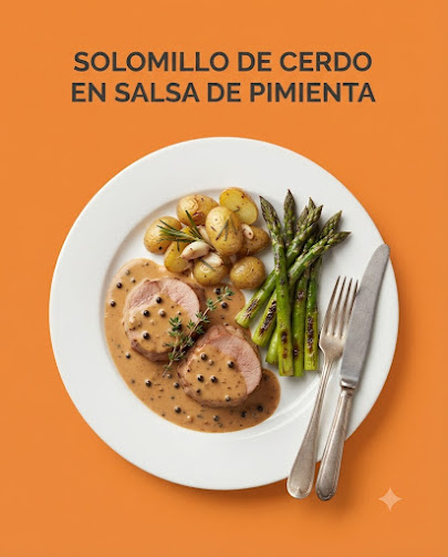De cerdo en salsa de pimienta