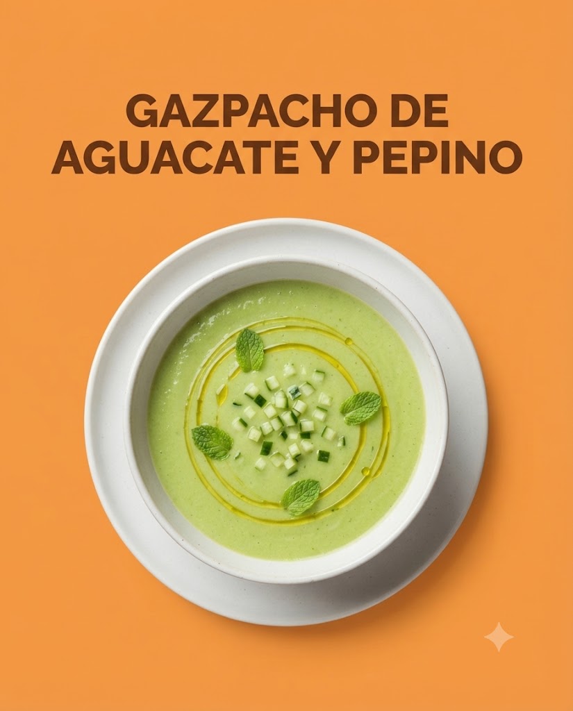 Gazpacho de aguacate y pepino